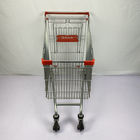 Zinc 180L Supermarket Shopping Trolley Cart For Multiple People