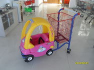 China El polvo rojo cubrió los echadores del travelator del carro de la compra de los niños con el coche del juguete compañía