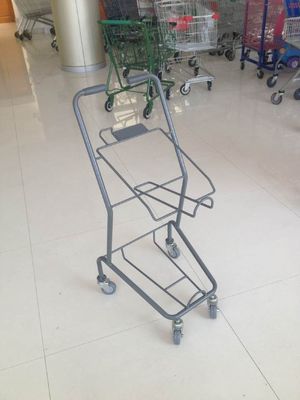 China Carretilla de acero colorida de la cesta de compras con la rueda del PVC/de la PU/de TPR fábrica