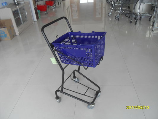 China Pequeño carro de la compra de la rueda de la tienda 4, cesta de compras del logotipo con las ruedas fábrica