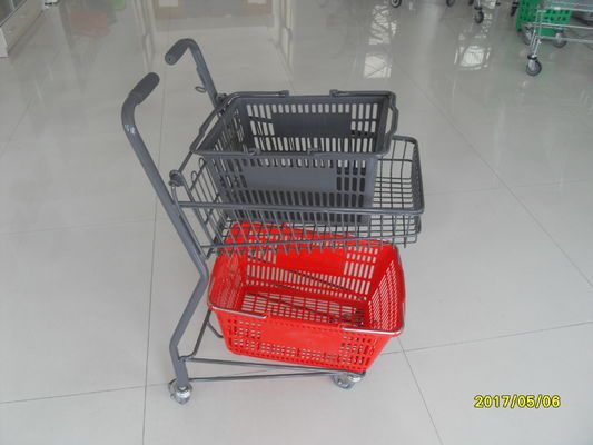 CE plano de dos niveles/GS/ROSH de la carretilla 50L de la cesta de compras del aeropuerto de la rueda
