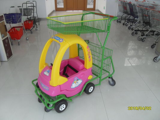 China niños 95L/carros de la compra de los niños con CE plano posterior del SGS del echador de la cesta/4 eslabones giratorios fábrica