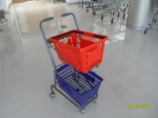China Eslabón giratorio 4 carretilla de las compras del supermercado de 3 de la pulgada echadores del PVC usada en pequeña tienda fábrica