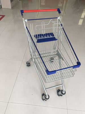 China Carros de la compra rodados metal del supermercado con la seguridad anti - piezas plásticas ULTRAVIOLETA fábrica