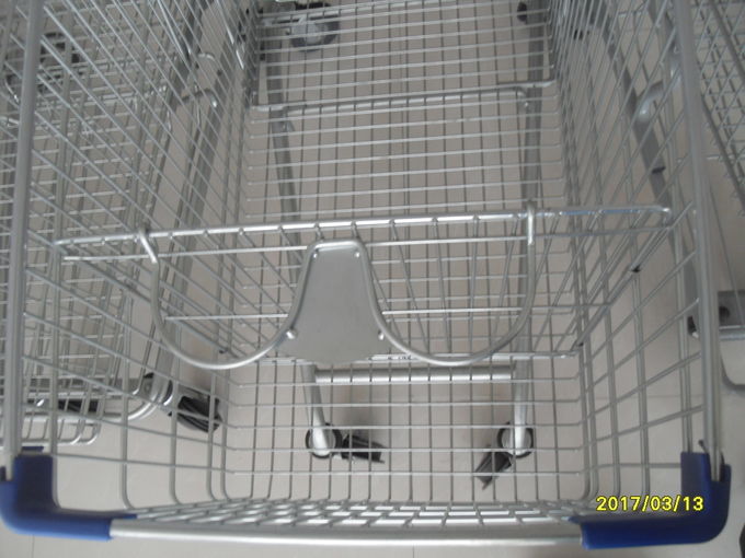 Carretilla de las compras del supermercado de la rueda de la capacidad grande 4 con la manija roja