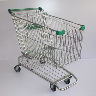 comprar carretilla americana de las compras del metal del supermercado de la serie del almacenamiento del ultramarinos de la capacidad grande 240L online manufacture