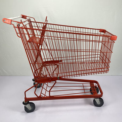 comprar carro de la compra de acero plateado cinc de la carretilla de las compras del supermercado 240L online manufacture