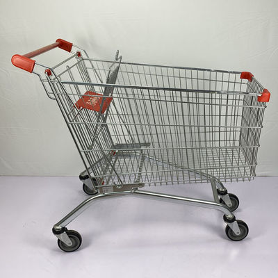 comprar Carretilla de mano europea grande del estilo de la carretilla 240L del supermercado de la capacidad para la cesta del metal de las compras de la familia con los niños Seat online manufacture
