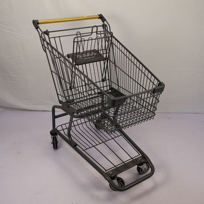 comprar Carro de la compra de la tienda de la cadena de venta al por menor de la carretilla de las compras del supermercado del gris 60L con las ruedas de TPR online manufacture