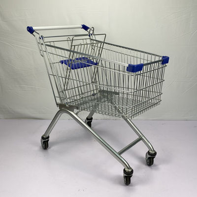comprar Capacidad de cargamento de acero europea regular del carro de la compra 110Kg del supermercado de la carretilla que hace compras 125L online manufacture