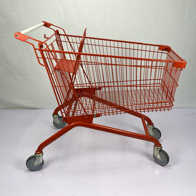 comprar Carro de encargo rojo de la carretilla del estilo europeo de acero del carro de la compra de la capacidad que hace compras grande 180L online manufacture