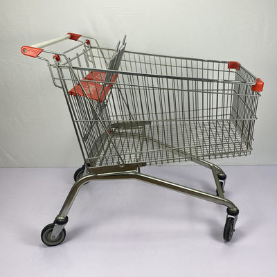 comprar Carretilla grande estupenda del carro de la compra del metal 275L con los asientos dobles plegables del niño online manufacture