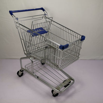 comprar carretilla de las compras de Warehouse de la capa del polvo de la carretilla del metal del supermercado del tamaño regular 125L online manufacture