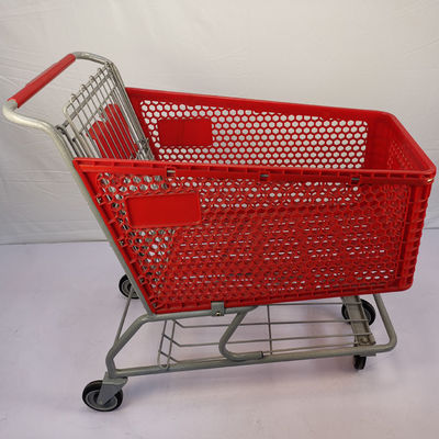 comprar carros de la compra semi plásticos rojos 175L con 5