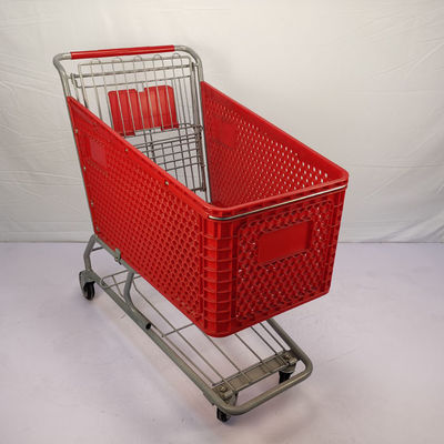 comprar Plástico múltiple de la carretilla del supermercado del uso de los carros de la compra plásticos de la capacidad grande 175L online manufacture