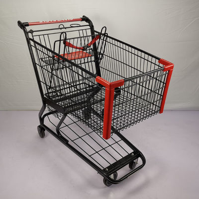 comprar La carretilla de acero electroforética de las compras del metal modificó la carretilla de las compras para requisitos particulares del alambre de la capa del polvo negro online manufacture