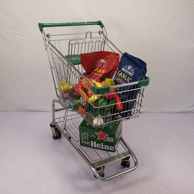 comprar carro de la compra de acero de la tienda de cadena del carro de la compra del estilo americano 100L con las ruedas del elevador online manufacture