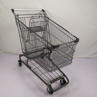 comprar carro americano de la carretilla del ultramarinos de la rueda de la PU de la carretilla de las compras del supermercado del estilo 150L online manufacture
