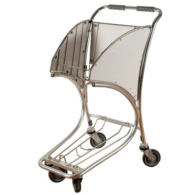 comprar Chrome de aluminio plateó peso ligero del carro del equipaje de la carretilla del equipaje del aeropuerto al pequeño online manufacture