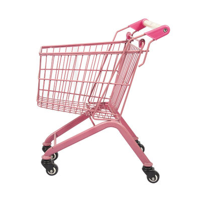 comprar La carretilla que hace compras del supermercado 20L de Mini Kids Shopping Carts Toy de los niños rosados del metal online manufacture