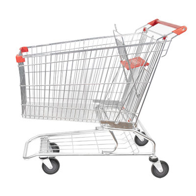 comprar Capacidad grande estupenda galvanizada del carro de la compra 210L del supermercado de la cesta de la red del metal online manufacture
