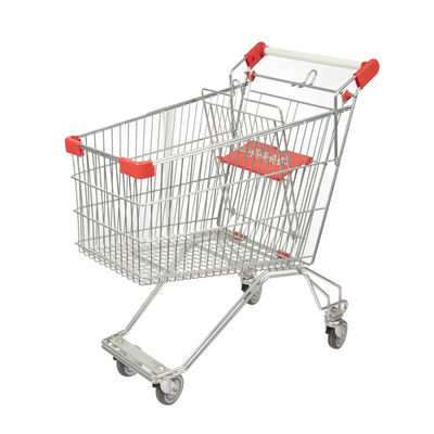 comprar venta al por mayor de alta calidad del carro del colmado de acero de la carretilla de mano del supermercado del estilo del ruso de la capacidad grande 125L online manufacture