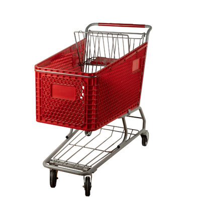 comprar Carros de la compra plásticos del ultramarinos resistente 80L-200L con el tren de aterrizaje online manufacture