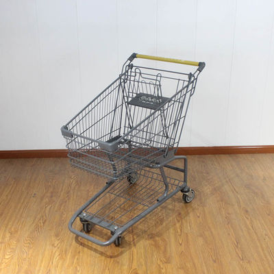 comprar 80L Trolleys de supermercado galvanizado Travellator Rueda de metal del carrito de compras online manufacture