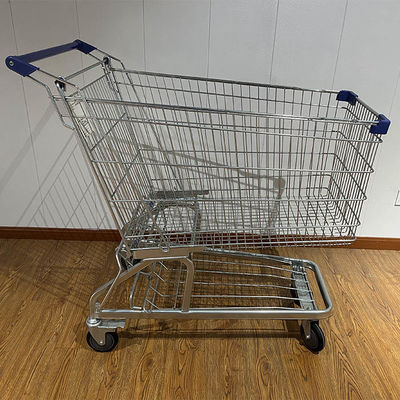 comprar 240L Large Capacity Convenience Store Grocery Carts Metal Durable German type Steel Shopping Cart Fabricación en línea
