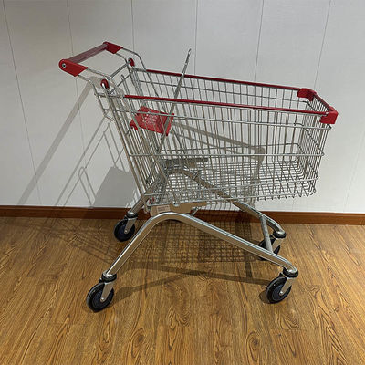 comprar 125L European Style Metal Supermarket Shopping Carts Trolley with Custom Logo Printing Fabricación en línea