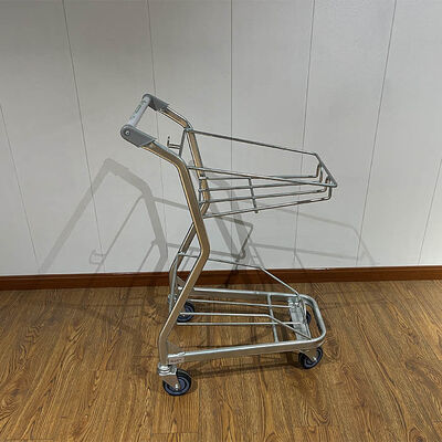 comprar Double Layer 2 Layers Basket Hand Trolley Cart Shopping Trolley for Supermarket Fabricación en línea